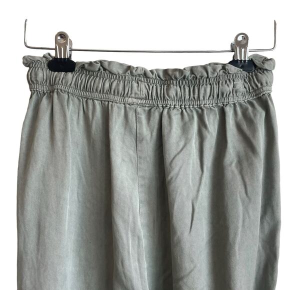 C&C California Coastal Wide Leg Pants S Green Drawstring Waist Soft Boho Beachy - Picture 6 of 12